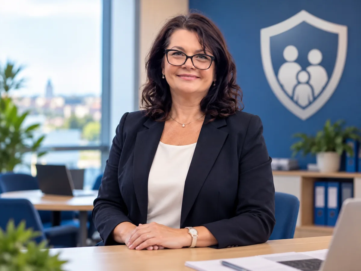 Erika Štrbová vo svojej kancelárii
